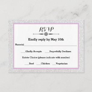 Tarjeta de respuesta RSVP para el marco Lilac y el