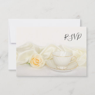 Tarjeta de respuesta RSVP para la Copa de Té y la