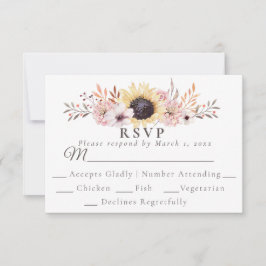 Tarjeta de respuesta RSVP para la elección de la c