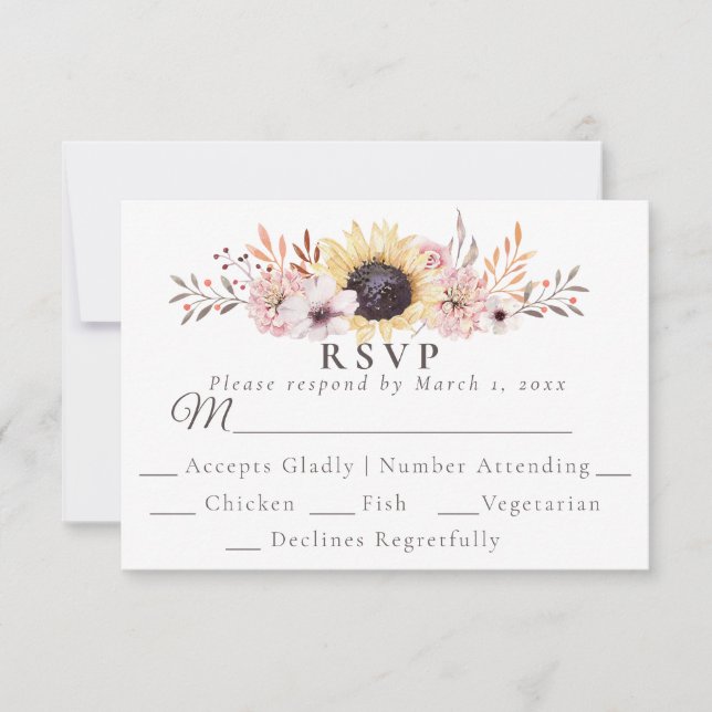 Tarjeta de respuesta RSVP para la elección de la c (Anverso)