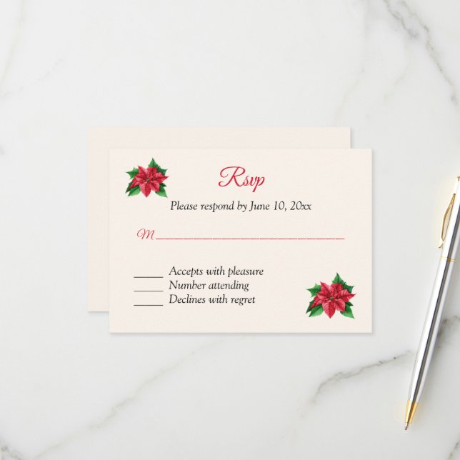 Tarjeta de respuesta RSVP para navidades (Anverso/Reverso In Situ)