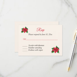 Tarjeta de respuesta RSVP para navidades