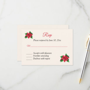 Tarjeta de respuesta RSVP para navidades