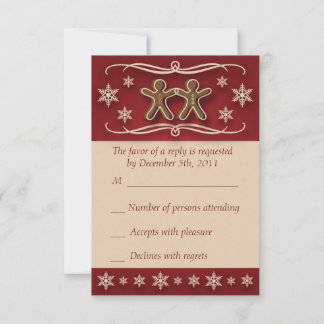 Tarjeta de respuesta RSVP para Navidades de Ginger