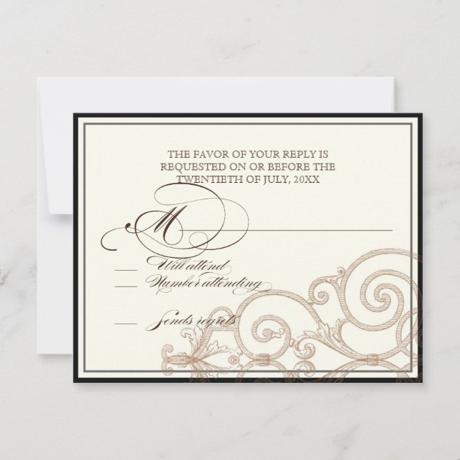 Tarjeta de respuesta RSVP para Red Protea Hummingb (Anverso)