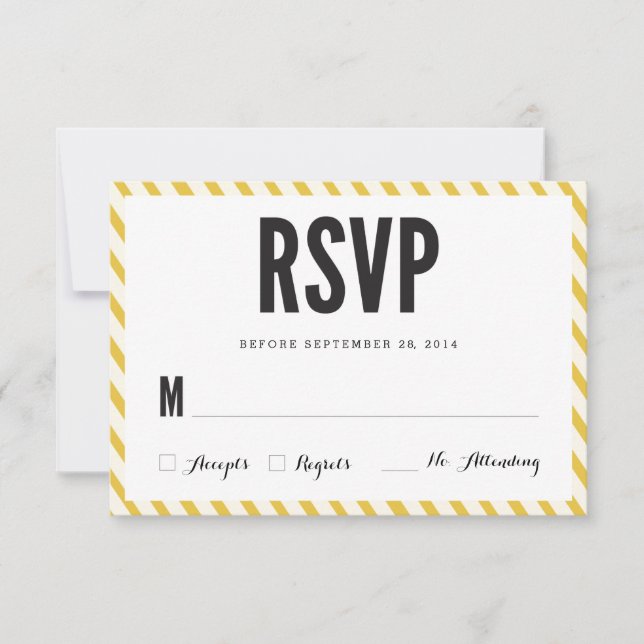 Tarjeta de respuesta RSVP para tiras de carnaval a (Anverso)