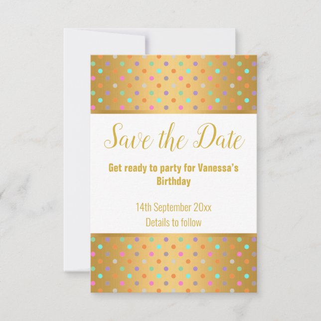 TARJETA DE RESPUESTA RSVP PASTEL BLANCO ORO ELEGAN (Anverso)
