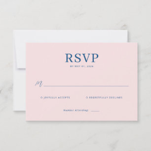 Tarjeta de Respuesta RSVP Rosa Elegante