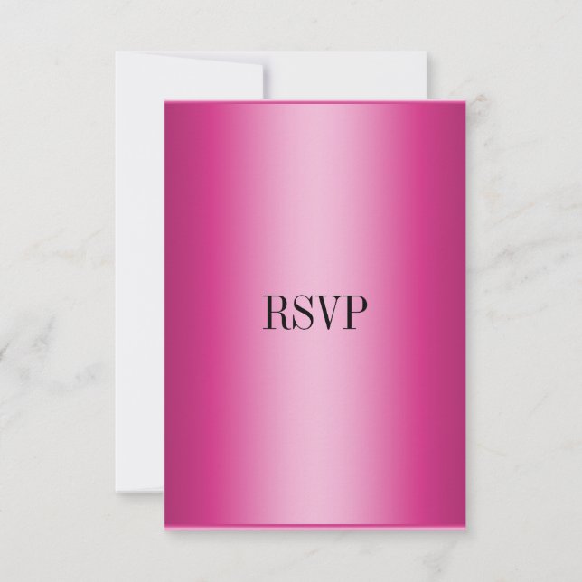Tarjeta de respuesta RSVP Rosa Todos los eventos (Anverso)