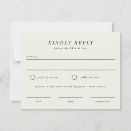 Tarjeta de respuesta RSVP RSVP de boda de sucursal