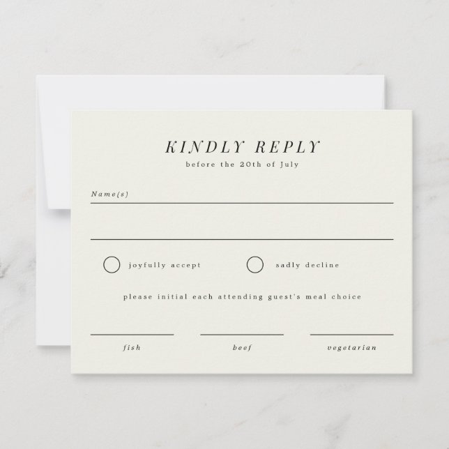 Tarjeta de respuesta RSVP RSVP de boda de sucursal (Anverso)