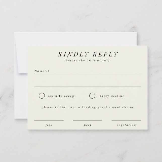 Tarjeta de respuesta RSVP RSVP de boda de sucursal (Anverso)
