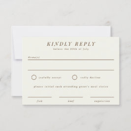 Tarjeta de respuesta RSVP RSVP de boda de sucursal
