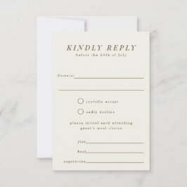 Tarjeta de respuesta RSVP RSVP de boda de sucursal