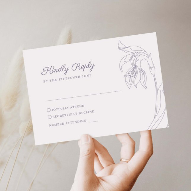 Tarjeta de respuesta RSVP RSVP de Lavender (Subido por el creador)