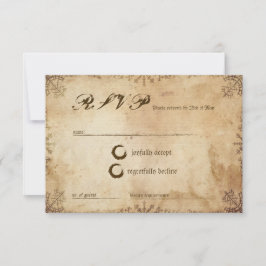 Tarjeta de respuesta RSVP Saga Vikinga Nórdica