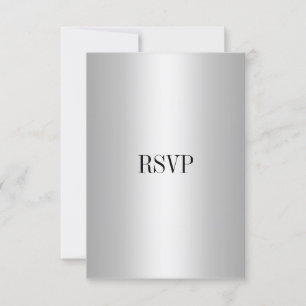 Tarjeta de respuesta RSVP Silver para todos los ev