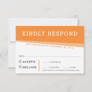 TARJETA DE RESPUESTA RSVP simple moderna audaz nar