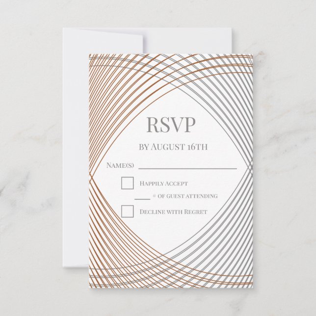 Tarjeta de respuesta RSVP simple y elegante (Anverso)
