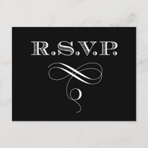 Tarjeta de respuesta Rsvp Tarjeta de mensaje de co