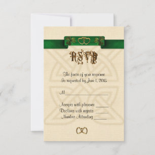 Tarjeta de respuesta RSVP Tema irlandés