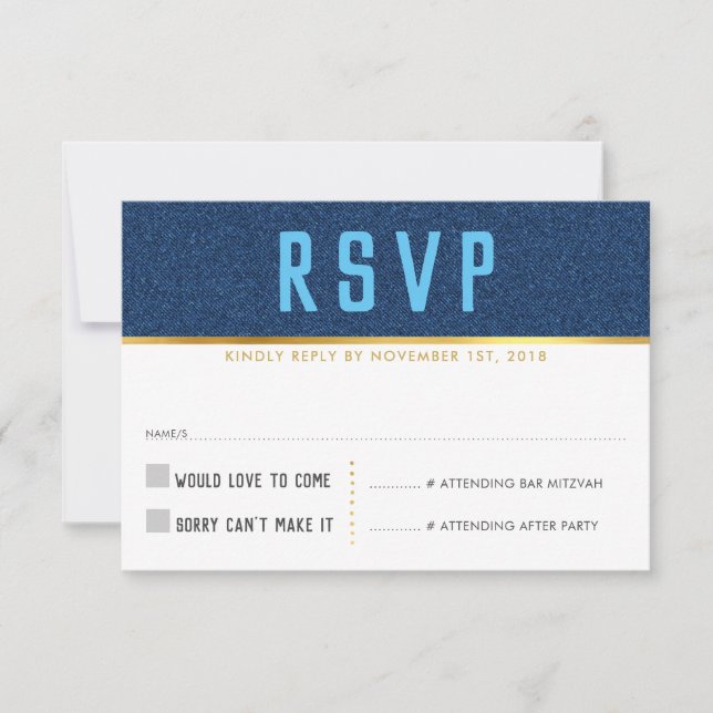 TARJETA DE RESPUESTA RSVP tipo negrita inteligente (Anverso)
