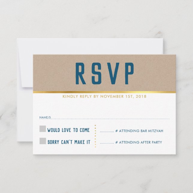 TARJETA DE RESPUESTA RSVP tipo negrita inteligente (Anverso)