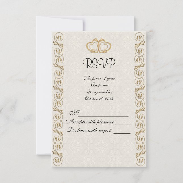 Tarjeta de respuesta RSVP tradicional (Anverso)