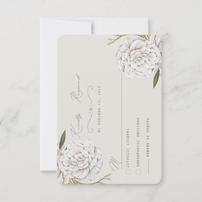 Tarjeta de respuesta RSVP tradicional (Anverso)