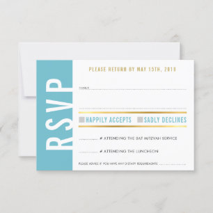 TARJETA DE RESPUESTA RSVP turquesa blanco corazone