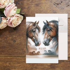 Tarjeta de respuesta RSVP vertical de Boda especia