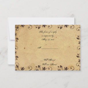 Tarjeta de respuesta Rústica de Belleza de Madera 