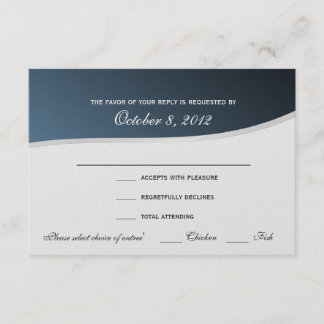 Tarjeta de respuesta Silver Blue 3.5 x 5