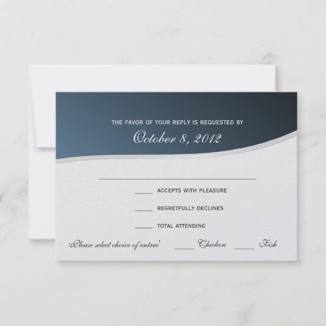 Tarjeta de respuesta Silver Blue 3.5 x 5 (Anverso)