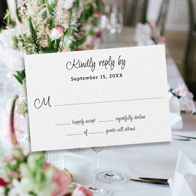 Tarjeta de respuesta simple de recuento de invitad (Subido por el creador)