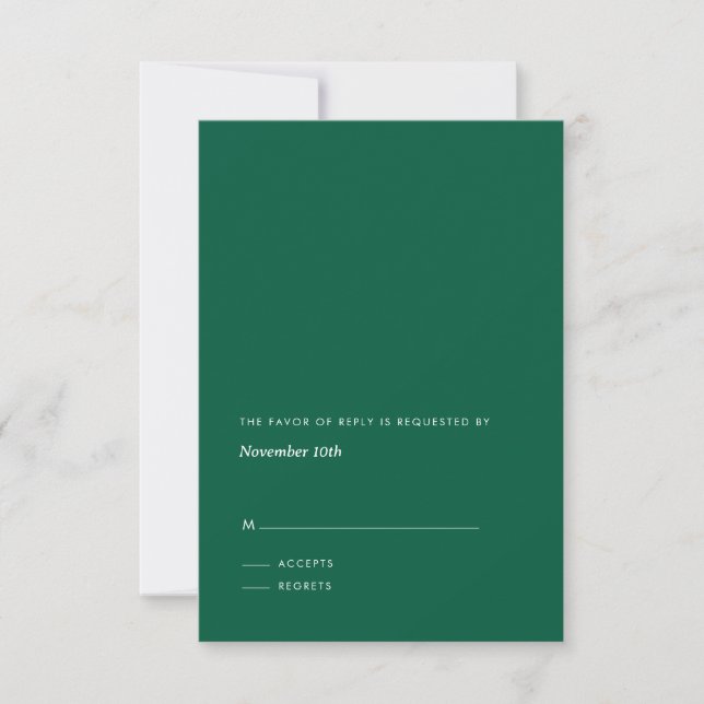Tarjeta de respuesta simple moderna (Anverso)