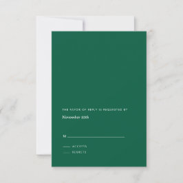 Tarjeta de respuesta simple moderna