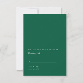 Tarjeta de respuesta simple moderna