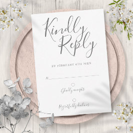 Tarjeta de respuesta simple moderna RSVP