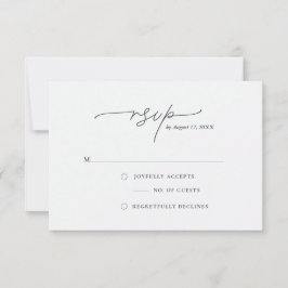 Tarjeta de respuesta simple moderna y elegante