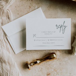 Tarjeta de Respuesta Simple para Invitación de Bod