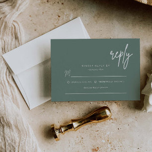 Tarjeta de Respuesta Simple para Invitación de Bod