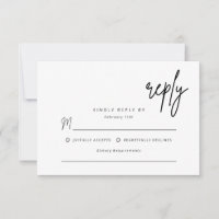 Tarjeta de Respuesta Simple para Invitación de Bod