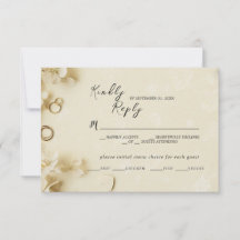 Tarjeta de respuesta simple y elegante de Boda bei
