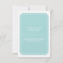 Tarjeta de respuesta simple y elegante de color tu