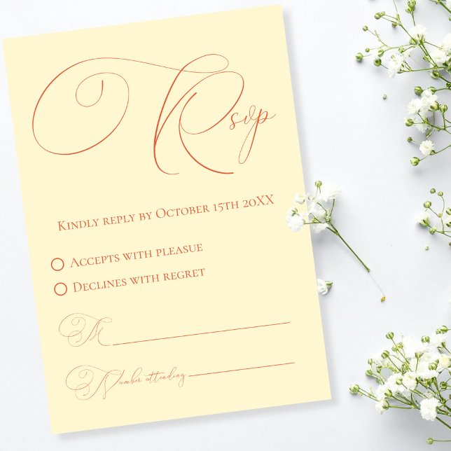 Tarjeta de respuesta Soft Sunset Hues RSVP (Soft Sunset Hues RSVP Response Card)