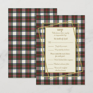 Tarjeta de respuesta Stewart Dress Modern Tartan