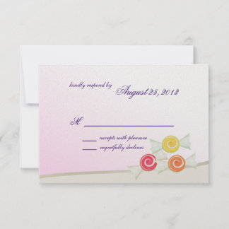 Tarjeta de respuesta Sweet Candy Bat Mitzvah