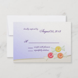Tarjeta de respuesta Sweet Candy Bat Mitzvah