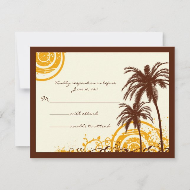 Tarjeta de respuesta temática de playa (Anverso)